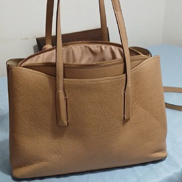 Kate Spade Tan Leather Tote Bag - Picture 2 of 12